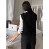 Černá elegantní vestička top  XANTOR na knoflík (Veľkosť ONESIZE)