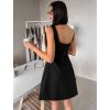 Čierne elegantné áčkové krátke šaty NATIVE (Veľkosť L)