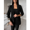 Čierne sako ZAFINA s leopardným vzorom (Veľkosť ONESIZE)
