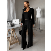 Čierny elegantný nohavicový kostým VIRELI do kancelárie (Veľkosť ONESIZE)