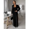 Černý elegantní kalhotový kostýmek VIRELI do kanceláře (Veľkosť ONESIZE)