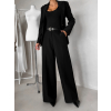 Čierny elegantný nohavicový kostým VIRELI do kancelárie (Veľkosť ONESIZE)