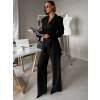 Čierny spoločenský nohavicový komplet OTARIO so sakom (Veľkosť ONESIZE)