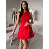 Červené elegantné áčkové krátke šaty NATIVE (Veľkosť L)