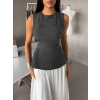 Šedá elegantní vestička top GLARITKA (Veľkosť L)