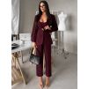Vínový kalhotový kostýmek ZORVATO (Veľkosť ONESIZE)
