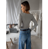 Béžové elegantní triko CALIRA s výstřihem (Veľkosť ONESIZE)