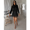 Čierne elegantné koktailové šaty KRYSTALU s čipkou (Veľkosť ONESIZE)