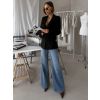 Černé elegantní stylové sako SOLARI s krajkou (Veľkosť ONESIZE)