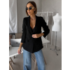 Černé elegantní stylové sako SOLARI s krajkou (Veľkosť ONESIZE)