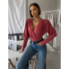 Lososové elegantní body KORBIX s výstřihem (Veľkosť ONESIZE)
