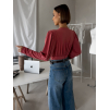 Lososové elegantní body KORBIX s výstřihem (Veľkosť ONESIZE)