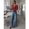 Lososové elegantní body KORBIX s výstřihem (Veľkosť ONESIZE)
