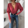 Lososové elegantní body KORBIX s výstřihem (Veľkosť ONESIZE)