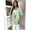 Světle zelené elegantní basic sako SIRONA (Veľkosť ONESIZE)