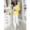 Žlté basic elegantné sako NUVIEL (Veľkosť ONESIZE)