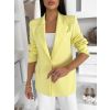 Žluté basic elegantní sako NUVIEL (Veľkosť ONESIZE)