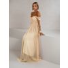 Béžové tylové spoločenské šaty BOSCO (Veľkosť ONESIZE)