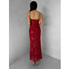 Červené spoločenské trblietavé dlhé šaty KAILINA (Veľkosť ONESIZE)