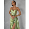 Zelené plesové korzetové dlhé šaty CELYNDRA s vlečkou (Veľkosť L)