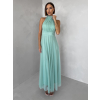 Zelenkavé spoločenské dlhé tylové AURAC (Veľkosť ONESIZE)