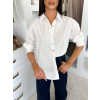 Biela bavlnená basic košeľa ELUNARA (Veľkosť L)