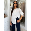 Biela bavlnená basic košeľa ELUNARA (Veľkosť L)