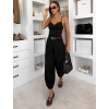 Čierne elegantné široké nohavice ZENVY (Veľkosť ONESIZE)