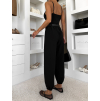 Čierne elegantné široké nohavice ZENVY (Veľkosť ONESIZE)