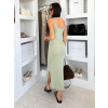 Svetlo zelené dlhé priliehavé šaty FIORANZA (Veľkosť M/L)