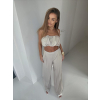 Béžový elegantný komplet SABLE s topom (Veľkosť ONESIZE)