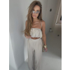 Béžový elegantný komplet SABLE s topom (Veľkosť ONESIZE)