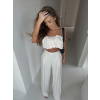 Biely elegantný komplet SABLE s topom (Veľkosť ONESIZE)