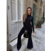 Čierny elegantný tvarujúci overal NOIRISE (Veľkosť ONESIZE)