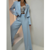 Modrý elegantný luxusný nohavicový kostým ZENYA (Veľkosť ONESIZE)