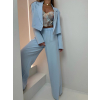 Modrý elegantný luxusný nohavicový kostým ZENYA (Veľkosť ONESIZE)