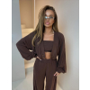Tmavo hnedý štýlový luxusný komplet COMFRA (Veľkosť ONESIZE)