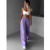 Svetlo fialové široké voľné dlhé nohavice OLVIRA (Veľkosť Predĺžená dĺžka)