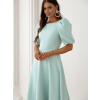 Mintové elegantní midi šaty VELIRA (Veľkosť L)
