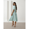 Mintové elegantní midi šaty VELIRA (Veľkosť L)