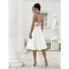 Biele elegantné áčkové spoločenské midi šaty VALENYA (Veľkosť L)