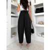 Čierne balónové široké štýlové nohavice PANTYS (Veľkosť ONESIZE)