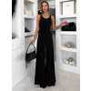 Čierny spoločenský dlhý elastický overal TRISERA (Veľkosť ONESIZE)