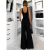 Černý společenský dlouhý elastický overal TRISERA (Veľkosť ONESIZE)