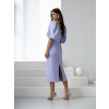 Fialové elegantné luxusné midi šaty ROSALYA (Veľkosť L)