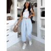 Svetlomodré mom nohavice NOVIREL na gumu (Veľkosť ONESIZE)