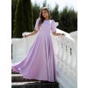 Fialové elegantné dlhé šaty AVELIRA (Veľkosť L)