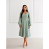 Mintové elegantné midi šaty MARAYA (Veľkosť L)