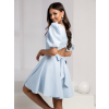 Modré elegantné krátke šaty ELENYA (Veľkosť L)