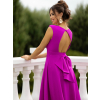 Magenta elegantné dlhé šaty ELAYA (Veľkosť L)